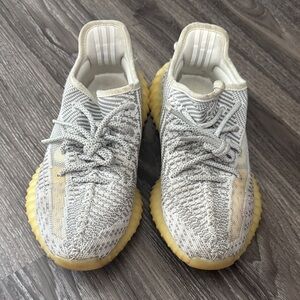 yeezy Gray and Yellow Knit Sneakers